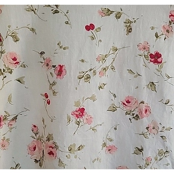 Cut Loose Dress Top Small Floral Linen Boho Coastal Cottagecore Feminine Summer - Picture 6 of 12